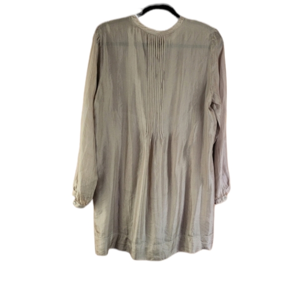 Bianco Levrin 100% Silk Beige Tunic - Picture 2 of 8